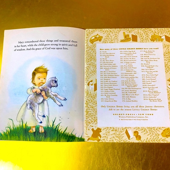 CHRISTMAS VTG 60’s A LITTLE GOLDEN BOOK THE CHRISTMAS STORY HARDCOVER #158 - Picture 14 of 15